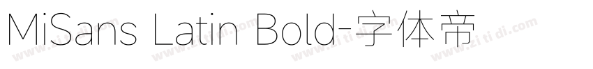 MiSans Latin Bold字体转换